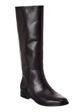 New! Vince Martell Knee High Boot Leather Black Size 8.5 M DD427A